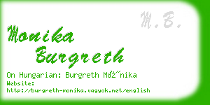 monika burgreth business card